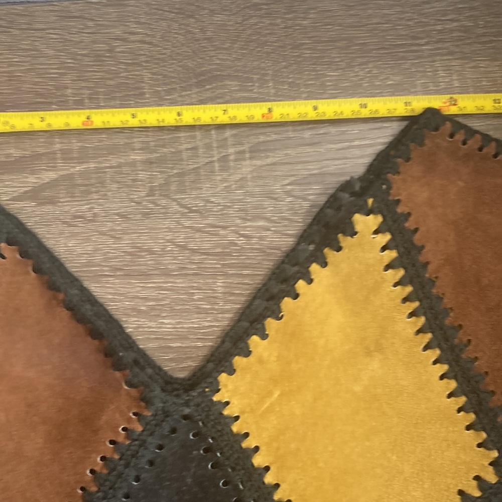 Pre Owned Maxima Wilsons Leather Patchwork Fringe… - image 6